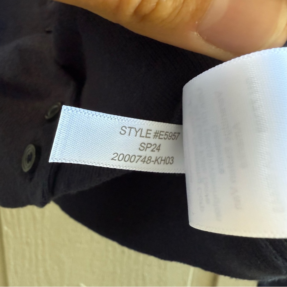 NWT J. Crew Navy Classic Cotton Button-Up Sweater Cardigan Minimalist Academia - Picture 12 of 16